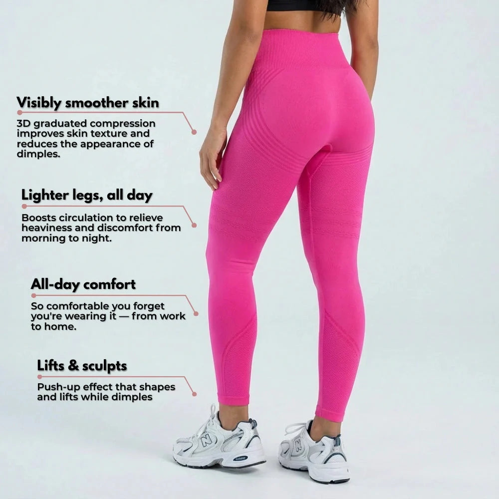 AUREN 3D Leggings - Hot Pink