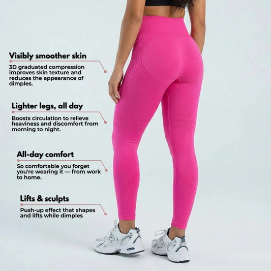 AUREN 3D Leggings - Hot Pink