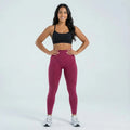AUREN 3D Leggings - Burgundy