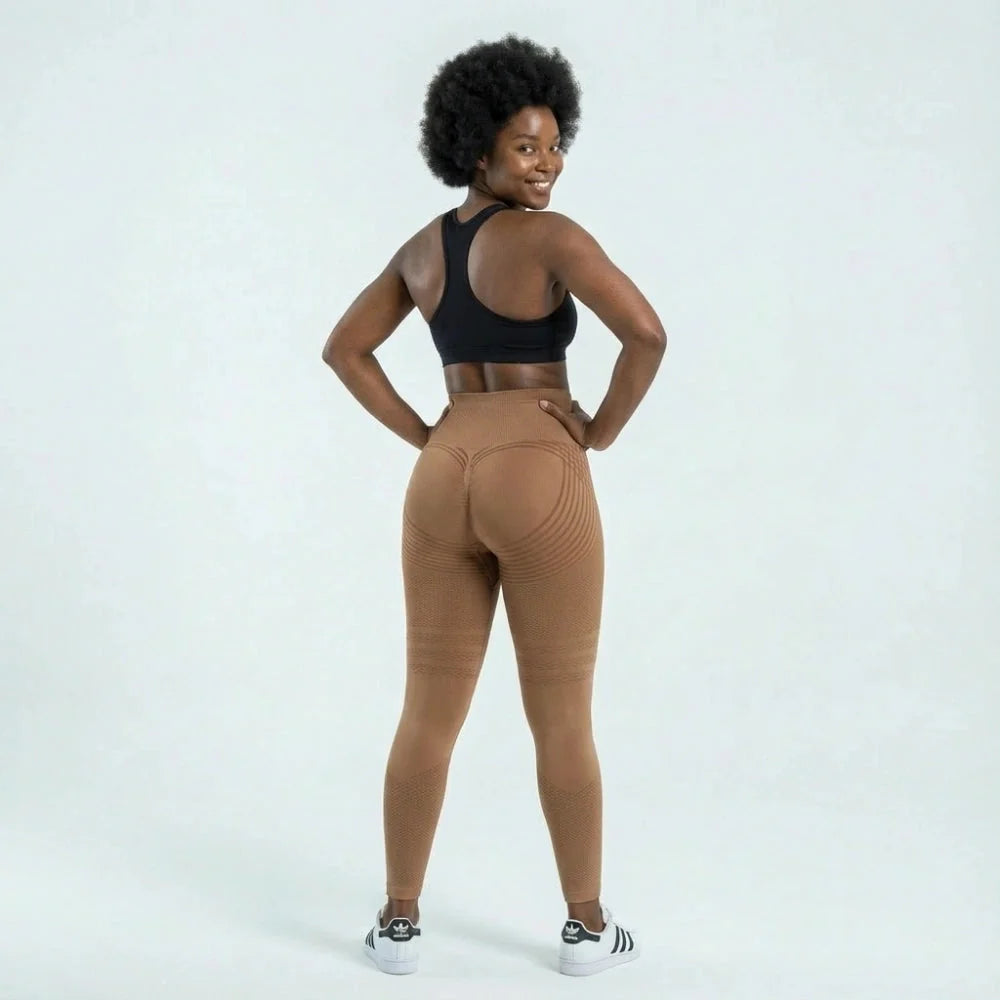 AUREN 3D Leggings - Brown Coffee